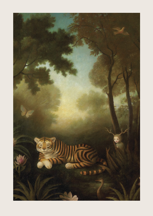 MC14 - Sleeping Tiger Greeting Card by Stephen Mackey MC14 - Sleeping Tiger Greeting Card by Stephen Mackey